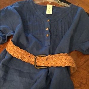 Gap Genuine Leather Woven Belt